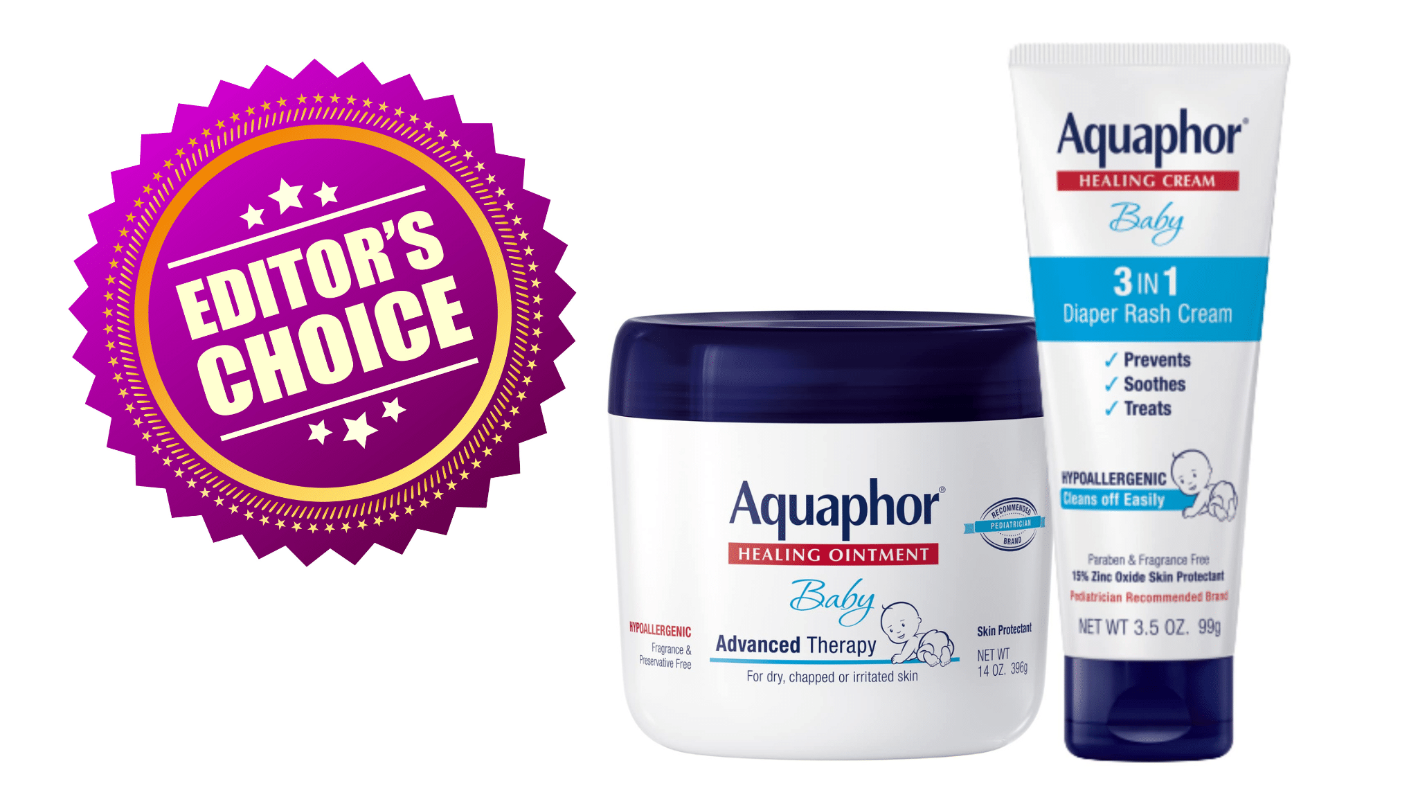 Out top pick for diaper rash ointments goes to Aquaphor