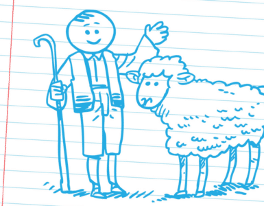 Shepard Cartoon Sheep