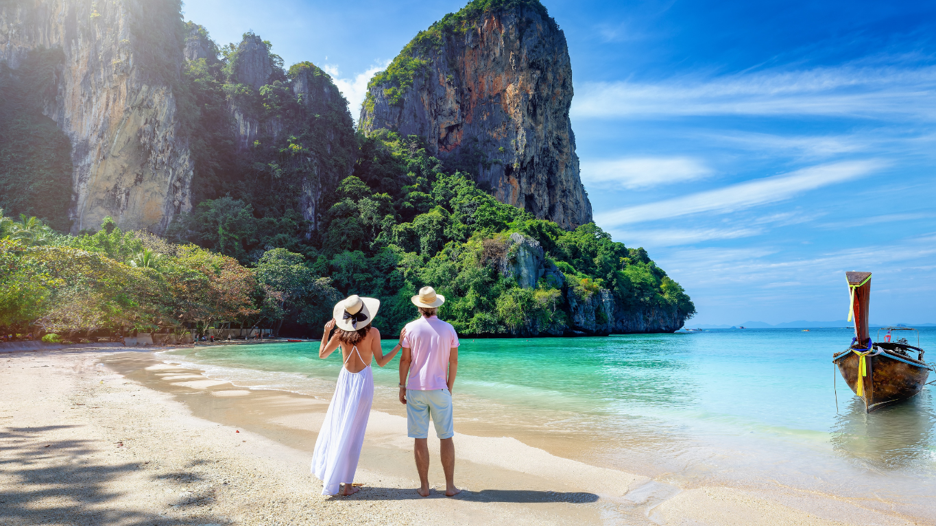 Beach of Railay, Krabi, Thailand,